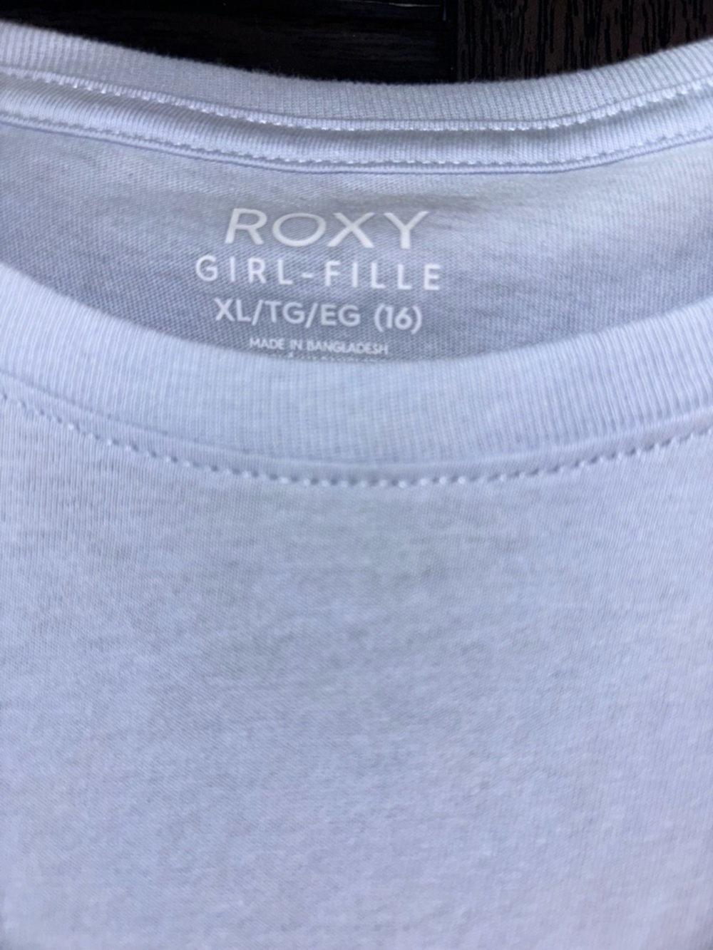 Roxy Girls' Light Blue Logo Tee Girls XL (16) - Picture 5 of 7
